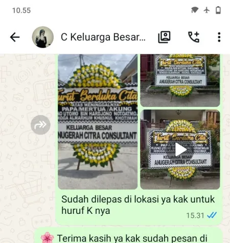 Pengiriman Papan Bunga Duka Sangiang Jaya